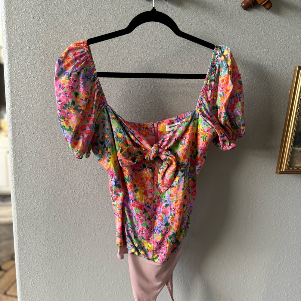 Amanda Uprichard Multicolor Floral Top